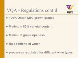 The regulatory bodies that handle wine regulation in Ontario